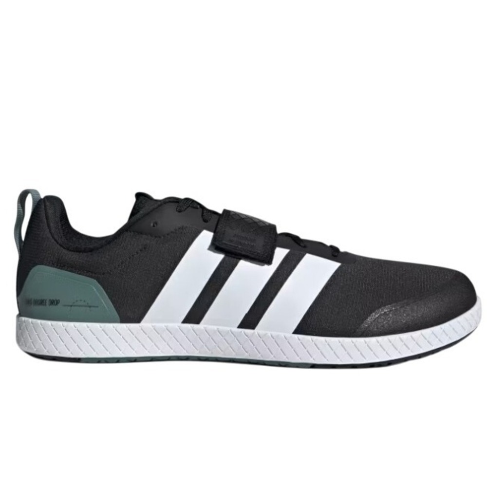 Adidas The Total 2 Mens Black White Weightlifting Shoes Hook and Loop Strap Sz X
